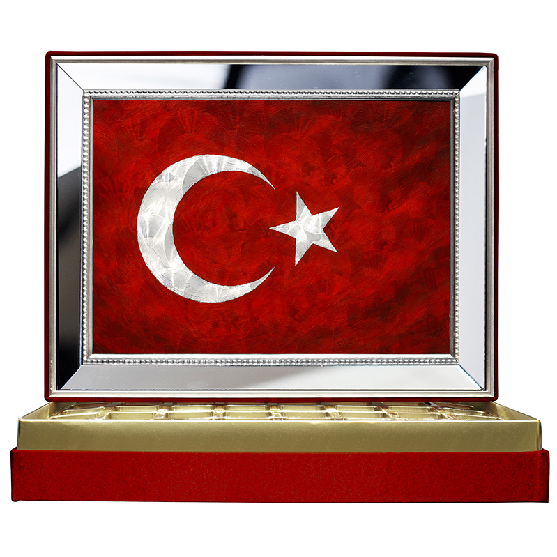 Ay Yıldız Ayna Çerçeveli Çikolata Kutusu