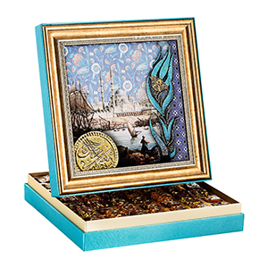 Lale ve Altın Para Çikolata Kutusu